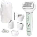 Epilator PANASONIC ES-EY70A-G503, 60 pensete, 3 viteze, 5 accesorii, Wet&Dry, acumulator, verde