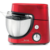 Robot de bucatarie Tefal MasterChef Gourmet QB516G, 1100 W, capacitate 4.6L, 8 trepte viteza, functie pulse, blender capacitate 1.5L, feliator, tocator de carne, tel flex, rosu
