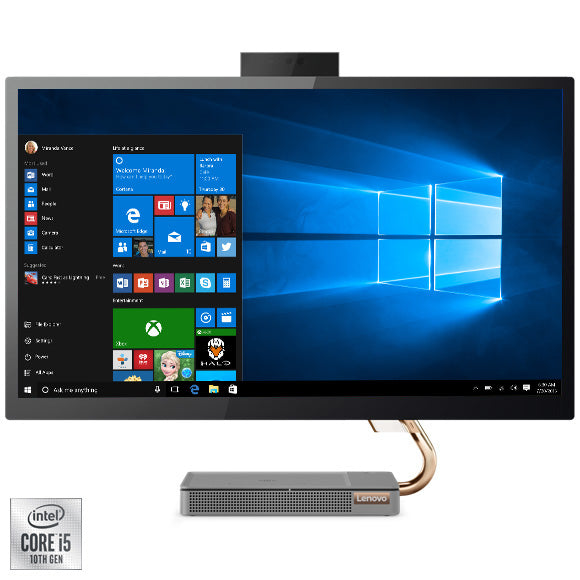 Sistem All-in-One Lenovo IdeaCentre AIO 5 27IMB05 cu procesor Intel® Core™ i5-10400T pana la 3.60 GHz, Comet Lake, 27", QHD, IPS, 16GB DDR4, 1TB HDD + 256GB SSD M.2, Intel UHD Graphics, Windows 10 Home