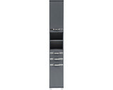 Dulap Baie Inalt Diana 300, 2 Usi 2 Sertare, PAL, 30,3x194,2 cm, Antracit
