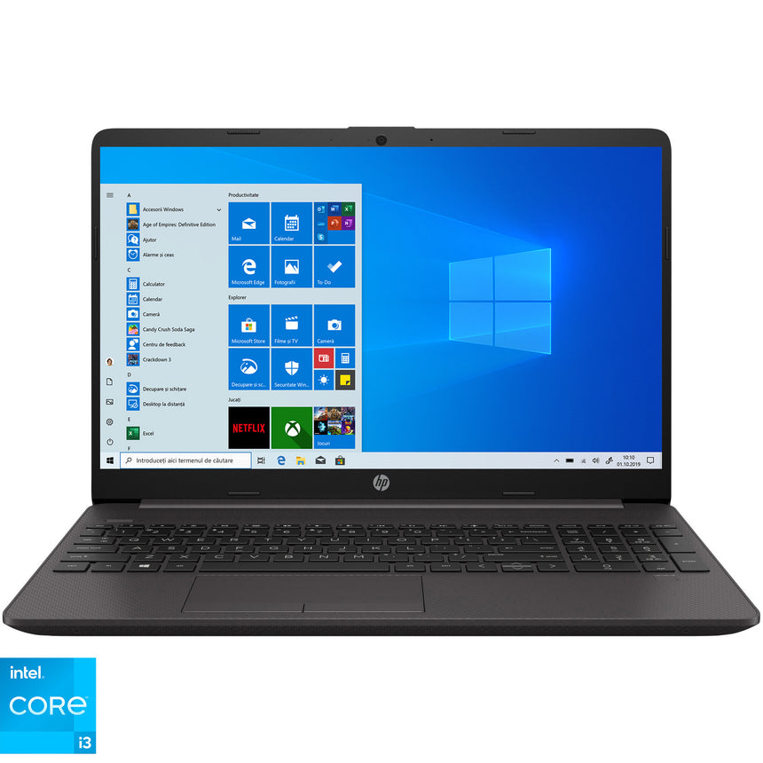Laptop HP 250 G8 cu precesor Intel Core i3-1115G4, 15.6", Full HD, 8GB, 256GB SSD, Intel UHD Graphics, Windows 10 Pro, Dark Ash silver