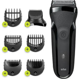 Set Aparat de ras BRAUN Series 3 300BT Shave&Style. Acumulator. Autonomie 30 min. Wet&Dry. Negru