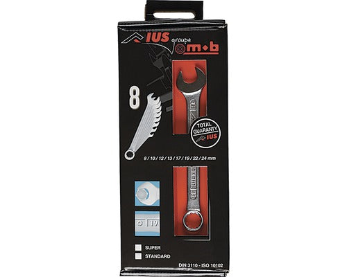 Set Chei Combinate Fixa-inelara Ius 8-24 Mm, 8 Piese, Crom-vanadiu