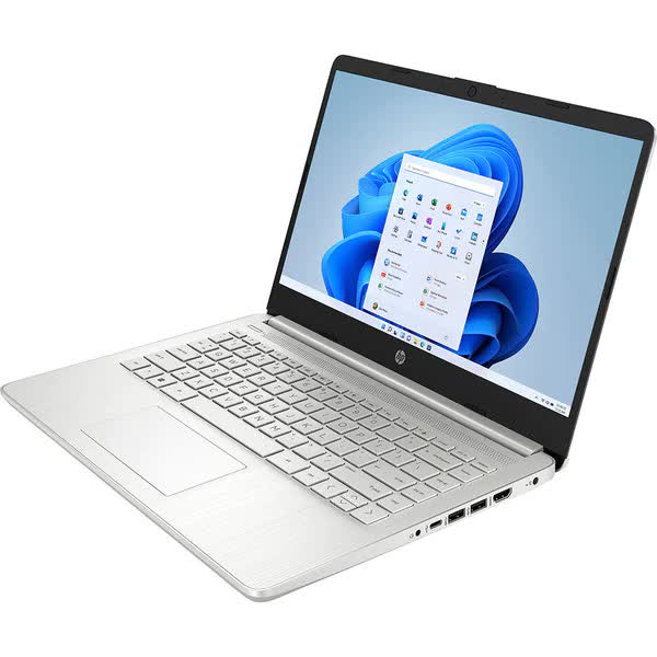 Laptop ultraportabil HP 14s-dq5004nq cu procesor Intel® Core™ i5-1235U pana la 4.40 GHz, 14", Full HD, 16GB, 1TB SSD, Intel® Iris® Xe Graphics, Windows 11 Home, Natural Silver