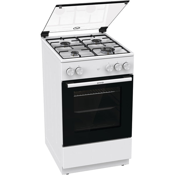 Aragaz Gorenje GG5A13WJ, 70L, 4 arzatoare pe gaz, Clasa energetica A, Alb