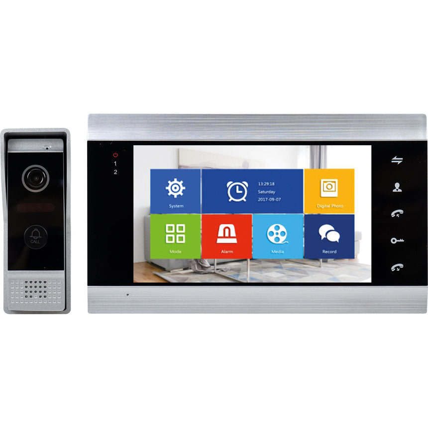 Interfon video inteligent PNI SafeHome PT720MW WiFi HD, P2P, monitor interior, aplicatie dedicata Tuya Smart, integrare in scenarii si automatizari smart cu alte produse compatibile Tuya