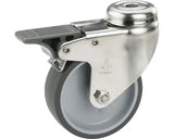 Roata Pivotanta Metalica & Plastic Tarrox Ø50mm, Fara Placa Fixare, Cu Frana