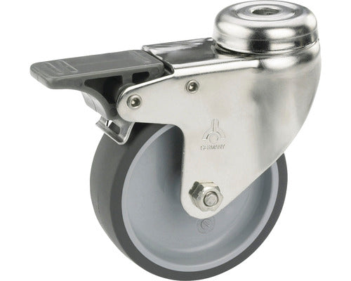 Roata Pivotanta Metalica & Plastic Tarrox Ø50mm, Fara Placa Fixare, Cu Frana