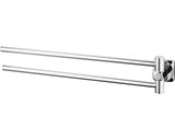 Suport Prosop Baie Bisk Ice, Mobil, Cu 2 Brate, 40 Cm, Crom