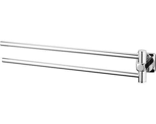 Suport Prosop Baie Bisk Ice, Mobil, Cu 2 Brate, 40 Cm, Crom