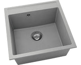 Chiuveta Bucatarie Cu O Cuva Fat Avangard 232 76x46 Cm Fara Picurator, Montare Sub Blat, Fatgranit Light Grey