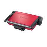 Gratar electric BOSCH TCG4104, 2000W, 3 IN 1, termostat reglabil, placi antiaderente si detasabile, rosu