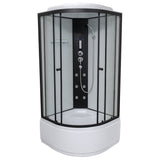 Cabina de dus completa, FUTURE BLACK, 90x90x215 cm
