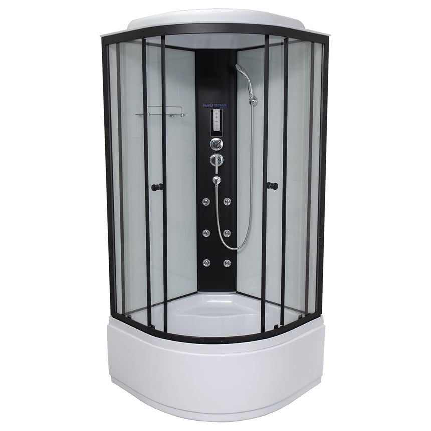 Cabina de dus completa, FUTURE BLACK, 90x90x215 cm