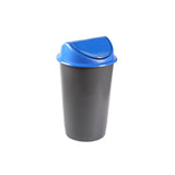 Cos gunoi, 60 litri, Flip Flap Delta, negru/albastru