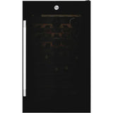 Racitor de vinuri Hoover HWC 154 DELW, 36 sticle, Clasa G, Wi-Fi, Iluminare LED, Sticla Anti UV, H 84.5 cm, Negru