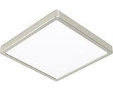 Panou Cu Led Integrat Fueva5 20w 2300 Lumeni 28, 5x28, 5 Cm, Montaj Aplicat, Lumina Calda, Alb/nichel Mat