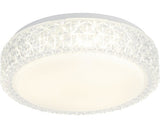 Plafoniera Cu Led Integrat Safir 15w 1500 Lumeni, Forma Rotunda, Plastic Alb/transparent