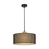 Lustra pe cablu Miguel, Rabalux, Soclu E27, Metal/Textil, 40W, 230V, Maro/Negru
