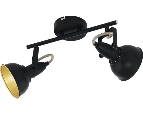 Sina Spoturi Alrakis E14 Max. 2x28w, Negru/auriu
