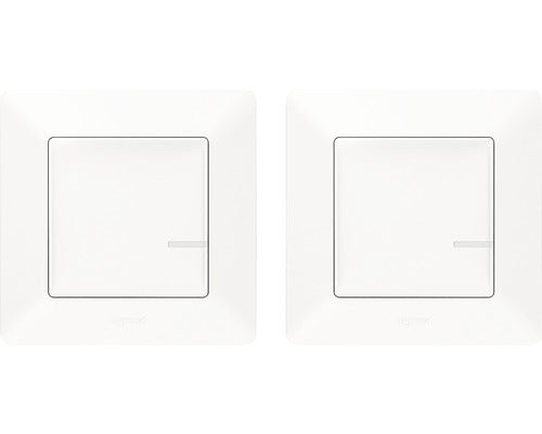 Pachet intrerupator inteligent simplu + intrerupator tip telecomanda Legrand L752152, Zigbee, 2W, Alb