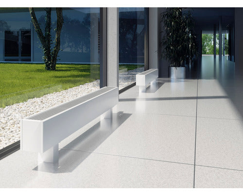 Convector Pe Pardoseala H 400 X L 1000 X A 230 Mm Alb Include Suport Fixare Pe Podea