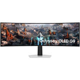 Monitor Gaming Curbat OLED Samsung Odyssey G9 49", DualQHD (5120 x 1440), 240Hz, 0.03ms, AMD FreeSync™ Premium Pro, NVIDIA G-Sync™, Boxe 5W x2, Picture-by-Picture, Hub USB, HDMI, Micro HDMI, Display Port, USB, VESA, Pivot, argintiu