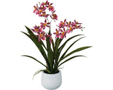 Planta Artificiala Orhidee Gambia In Vas Ceramic H 50 Cm Trandafiriu