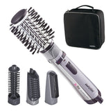 Perie rotativa BaByliss 2735E, 1000W, Ionizare, 4 Accesorii, 2 Setari temperatura/viteza, Cool-Shot, geanta depozitare, Negru