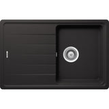 Chiuveta granit Schock Element D-100S Nero Cristalite 780 x 500 mm, adancime cuva 180 mm, reversibila, montare pe blat