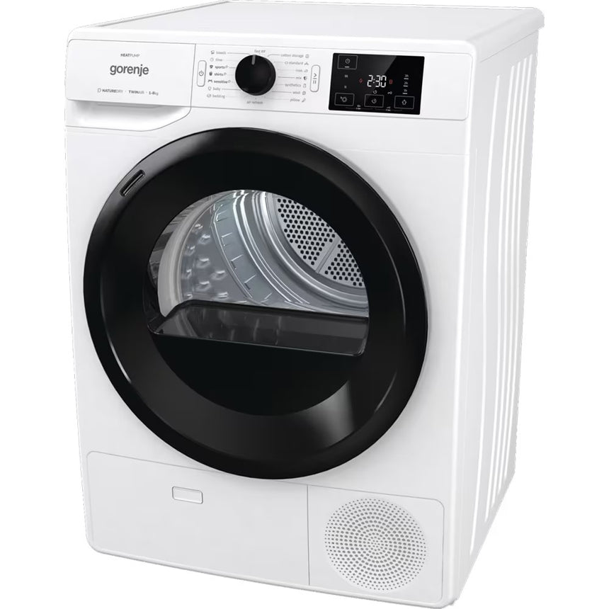 Uscator de Rufe GORENJE D2NE82/GN, Pompa de Caldura, 8 kg, 16 Programe, Clasa A++, Alb