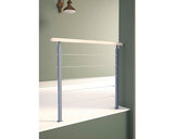 Balustrada Etaj Alsace 100x100 cm Fag cu Cabluri Metalice