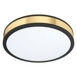 Plafoniera EGLO PESCAITO 99407, LED 24W 2400lm 3000K IP20, Negru, Auriu