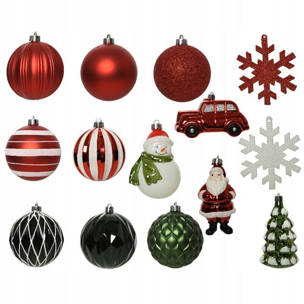 Set 25 decoratiuni pentru bradul de Craciun, Kaemingk, Multicolor