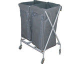 Carucior hotelier pliabil pentru colectare lenjerie murdara 2x100 l