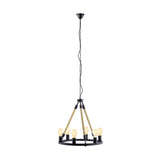 Lustra FINDLAY, 49694, EGLO, E27, 6x60W, otel, negru, 150 x 56 cm, inaltime reglabila, IP20