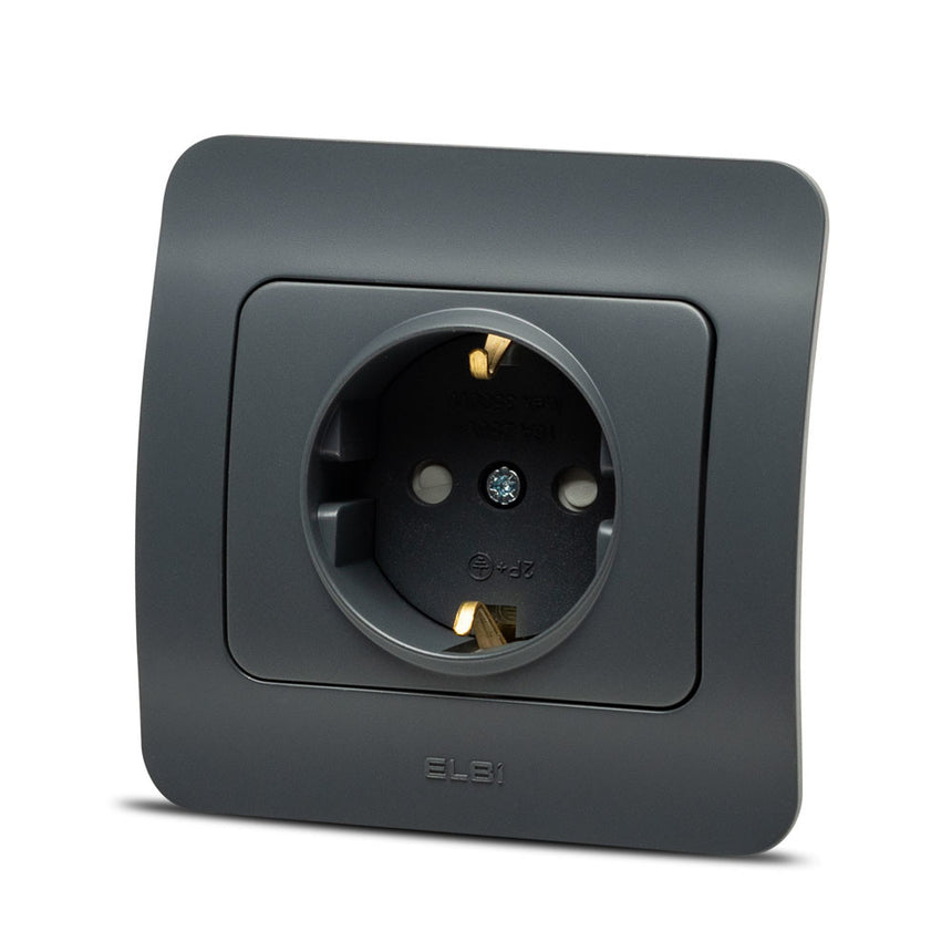 Priza Protectie Copii CP Elbi Jazz 16 A Incastrat Antracit ST