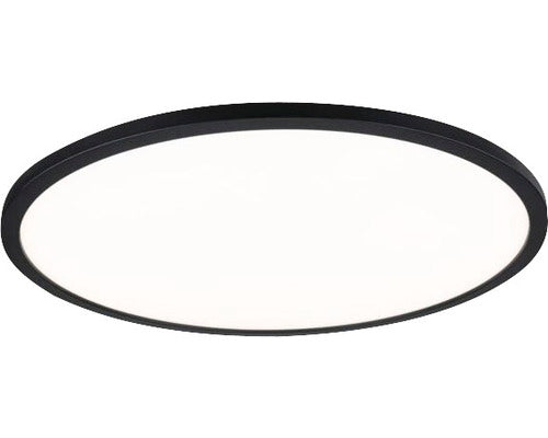 Panou Cu Led Integrat Auria 22w 2300 Lumeni Ø42 Cm, Montaj Aplicat, Lumina Calda, Negru