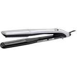 Placa de par BaByliss cu aburi Steam Lustre 210°C, Invelis ceramic, 5 trepte, placi 36 x 105mm, Silver-Negru