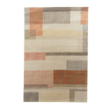 Covor Carpeta sintetic, Colectia Geo 1240-1-44022, Portocaliu/Maro/Bej, design Modern 80x150 cm