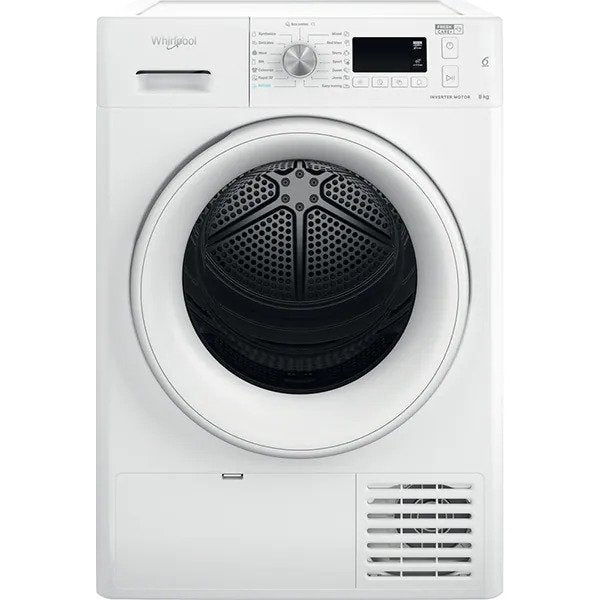 Uscator de Rufe WHIRLPOOL FFT M11 82 EE, 6th Sense, Pompa de caldura, 8 kg, 15 programe, Clasa A++, Alb