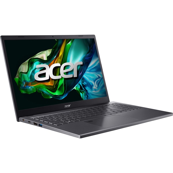 Laptop ACER Aspire 5 A515-58M-574P, Intel Core i5-1335U pana la 4.6GHz, 15.6" Full HD, 16GB, SSD 512GB, Intel Iris Xe Graphics, Free Dos, Gri