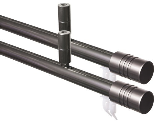 Galerie Dubla Aluminiu, Prindere De Tavan, Ø 20 Mm Inox 100 Cm - Cilindru Striat