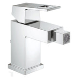Baterie bideu Grohe Eurocube 23138000, 1/2'', monocomanda, marimea S, cartus ceramic, aerator, limitator temperatura, kit evacuare inclus, Crom