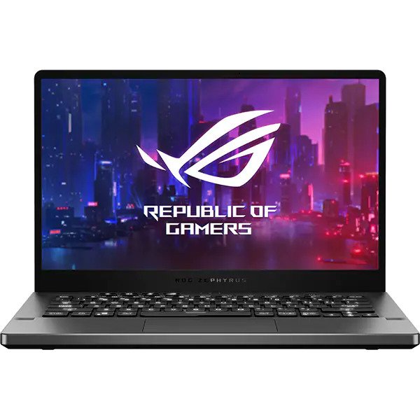 Laptop Gaming ASUS ROG Zephyrus G14 AniMe Matrix GA401QM-K2065T, AMD Ryzen 9 5900HS pana la 4.5GHz, 14" WQHD, 32GB, SSD 1TB, NVIDIA GeForce RTX 3060 6GB, Windows 10 Home, Gri Inchis
