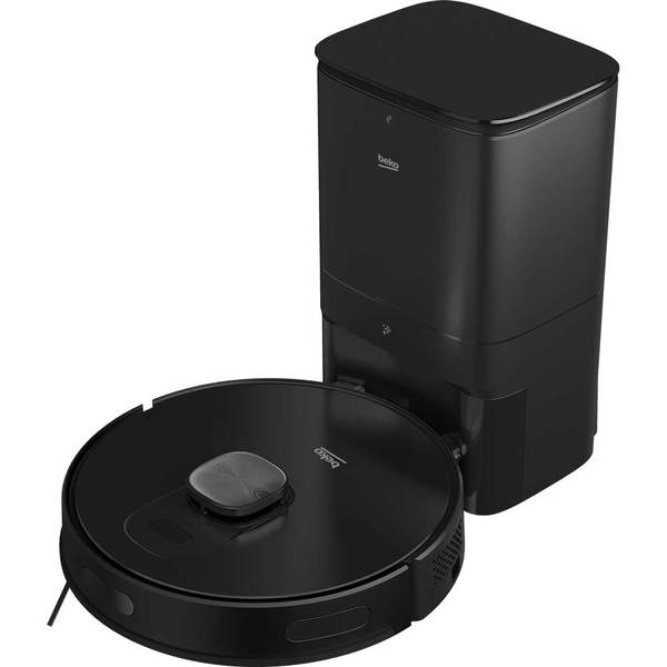 Aspirator Robot BEKO VRR80214VB, 0.4l, Autonomie maxima 150 min, Wi-Fi, Functie Mop, Negru