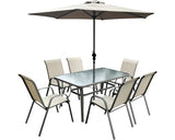 Set Mobilier Gradina 8 Piese 6 Locuri Bej