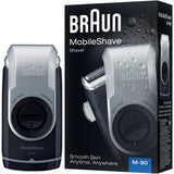Aparat de ras electric Braun MobileShave M-90R Wet&Dry, Negru/Gri