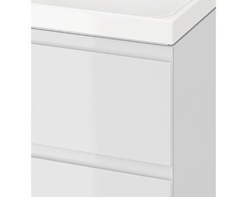 Pachet Cersanit 976 MODUO S801-222-DSM, dulap, 2 sertare, inchidere lenta, manere ascunse + lavoar, 59.5 x 44.7 x 57 cm