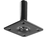 Placuta Montaj Picior Mobila Hettich 90x90 Mm, Cu Filet M10 X 40mm, Otel Negru